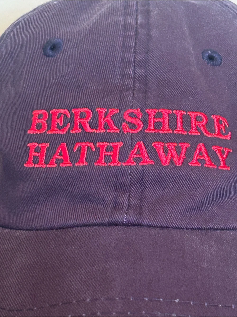 Official Berkshire Hathaway Annual Meeting Souvenir Dad Hat Cap - Navy Blue